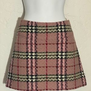 Vintage Burberry London pink wool skirt